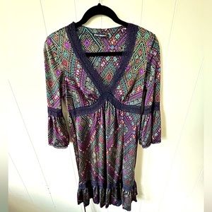 Betsey Johnson boho print dress